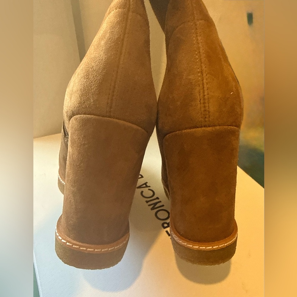 Veronica Beard Arlo Suede Wedge Booties - Hazelwood - Size 10 NWOT - Picture 5 of 9